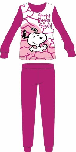 Snoopy női vékony pamut pizsama - jersey pizsama - pink - M