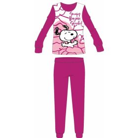 Snoopy női vékony pamut pizsama - jersey pizsama - pink