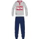 Pigiama uomo cotone sottile Snoopy - pigiama jersey - grigio chiaro-blu scuro - L