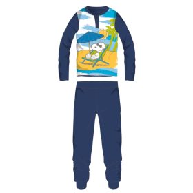   Snoopy hosszú vékony gyerek pizsama - pamut jersey pizsama - sötétkék