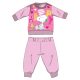 Snoopy long thin baby pajamas - cotton jersey pajamas - light pink - 80s