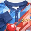 Long thin cotton children's pajamas - Spiderman - with abstract pattern - Jersey