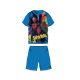 Pigiama estivo per bambini in cotone a maniche corte - Spiderman - con scritta Super Hero - blu medio - 110