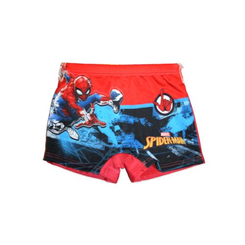 Pókember fürdő boxer kisfiúknak - Spiderman felirattal - piros - 116