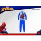 Winter cotton interlock children's pajamas - Spiderman - medium blue - 140
