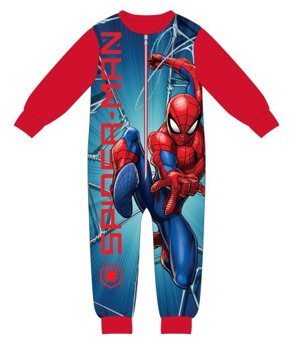 Pókember egyberészes kezeslábas gyerek pizsama - interlock pamut pizsama - piros - 104
