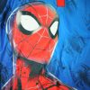 Winter children's pajamas - Coral - Spiderman - dark blue - 98