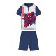 Spiderman summer short-sleeved children's pajamas - cotton jersey pajamas - dark blue-white - 122