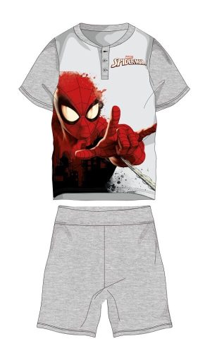 Spiderman letné detské pyžamo s krátkym rukávom - bavlnené džersejové pyžamo - šedé - 122