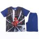Pijamale pentru copii din bumbac cu maneca scurta - Spiderman - albastru inchis - 134
