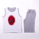 Spiderman boy cotton summer ensemble - T-shirt and shorts set - gray - 116