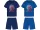 Completo estivo in cotone Spiderman - t-shirt e pantaloncini - blu navy - 140