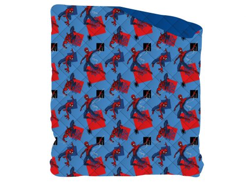 Spiderman-Tagesdecke – 220 x 250 cm – mittelblau