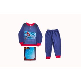 Pókember gyerek pamut pizsama - flanel pizsama - sötétkék-kék