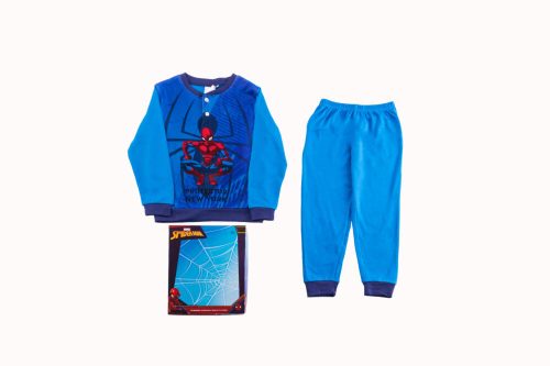 Vastag pamut gyerek pizsama - Pókember - középkék - 110