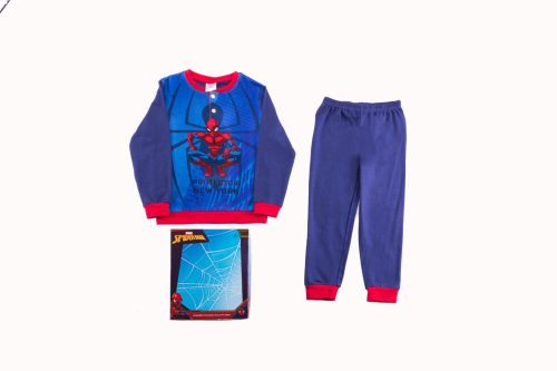 Thick cotton children's pajamas - Spiderman - dark blue-blue - 104