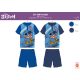 Pijamale de vară pentru copii cu mâneci scurte Stitch pentru băieți - pijamale din bumbac - albastru închis - 122