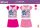 Stitch nyári rövid ujjú gyerek pizsama kislányoknak - pamut pizsama - rózsaszín - 128