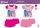 Stitch pamut nyári együttes kislányoknak - póló-rövidnadrág szett - pink - 104
