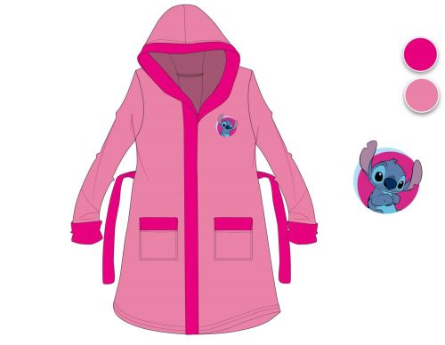 Disney Stitch 女孩连帽棉质长袍