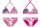 Stitch kétrészes fürdőruha kislányoknak - bikini háromszög felsőrésszel - pink - 128