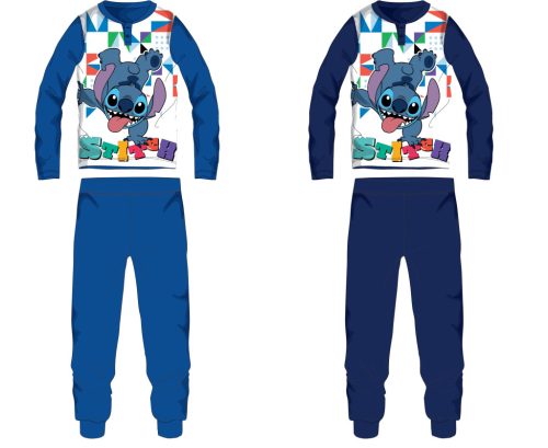 Disney Stitch jersey pamut pizsama - sötétkék - 122