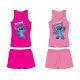 Disney Stitch pamut nyári együttes - trikó-rövidnadrág szett - pink - 116