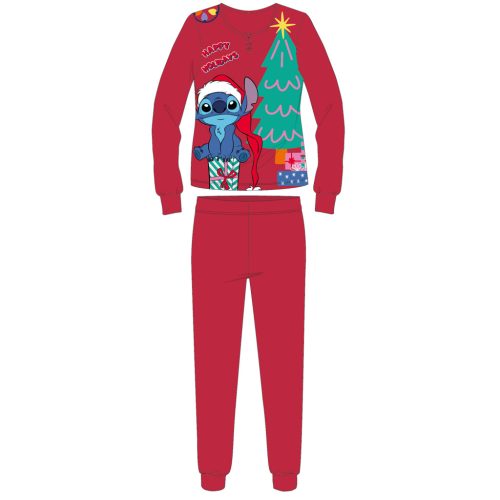 Stitch vastag interlock karácsonyi pamut pizsama kislányoknak
