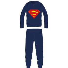   Superman Herren-Pyjama aus dünner Baumwolle – Jersey-Pyjama – Dunkelblau