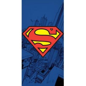   Superman children's beach towel - 100% cotton - 70x140 cm - navy blue