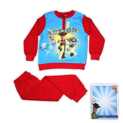 Téli pamut gyerek pizsama - Toy Story - piros - 104