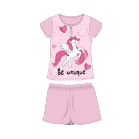   Pigiama estivo per bambini in cotone a maniche corte - Unicorno