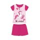 Pigiama estivo per bambini in cotone a maniche corte - Unicorno - rosa - 128