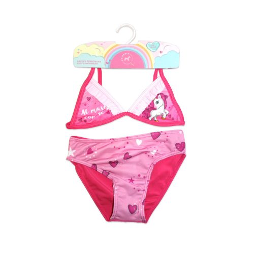 Unikornis kétrészes fürdőruha kislányoknak - pink - 98