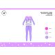 Winter cotton interlock children's pajamas - Unicorn - light purple - 134