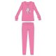 Unicorn cotton flannel pajamas - winter thick children's pajamas - pink - 128