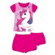 Completo estivo in cotone con unicorno: set maglietta e pantaloncini