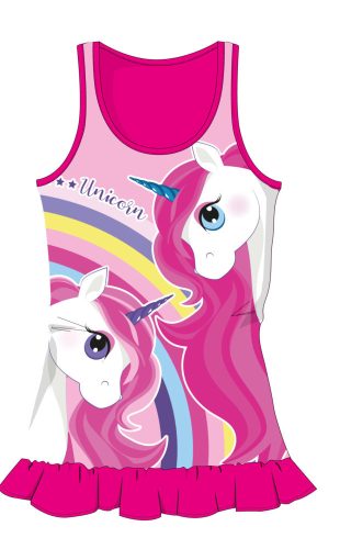 Abito da spiaggia estivo in cotone Unicorno - rosa - 98