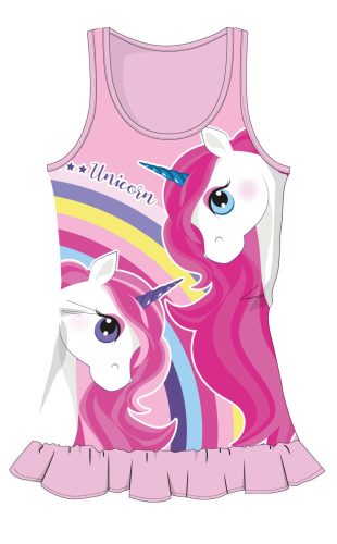 Abito da spiaggia estivo in cotone Unicorno - rosa chiaro - 98