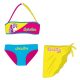 Completo costume da bagno unicorno - bikini+gonna per bambina - rosa-turchese-blu-giallo - 116