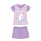 Unicorn summer short-sleeved children's pajamas - cotton jersey pajamas - purple - 116