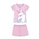 Unicorn summer short-sleeved children's pajamas - cotton jersey pajamas - light pink - 116