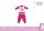 Unikornis baba pizsama - jersey pamut pizsama - pink - 86