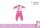 Unikornis baba pizsama - jersey pamut pizsama - sötétrózsaszín - 98