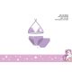 Costume da bagno in due pezzi unicorno per ragazze - bikini con top a triangolo - viola chiaro - 110