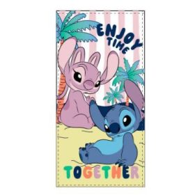   Disney Stitch Enjoy Time 100% pamut strandtörölköző - 70x140 cm