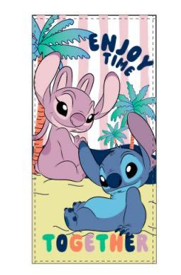 Disney Stitch Enjoy Time 100% pamut strandtörölköző - 70x140 cm
