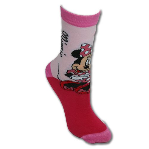 Children's cotton ankle socks - Minnie mouse - 31-34 - pink