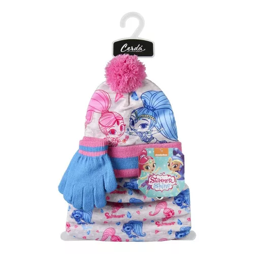 Shimmer és Shine sapka-sál-kesztyű szett