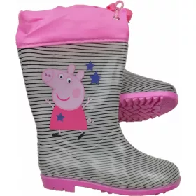 Peppa szürke-rózsaszín gumicsizma
